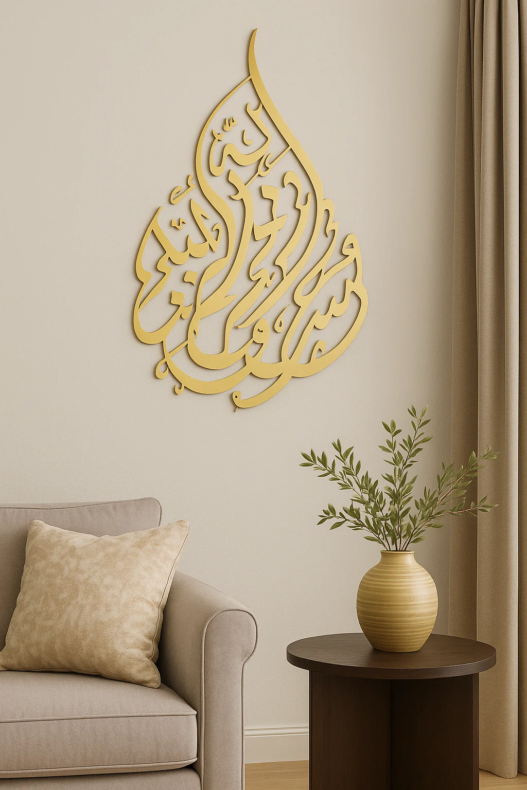 Hasbunallahu Wa Nimal Wakil Tear drop Islamic Art